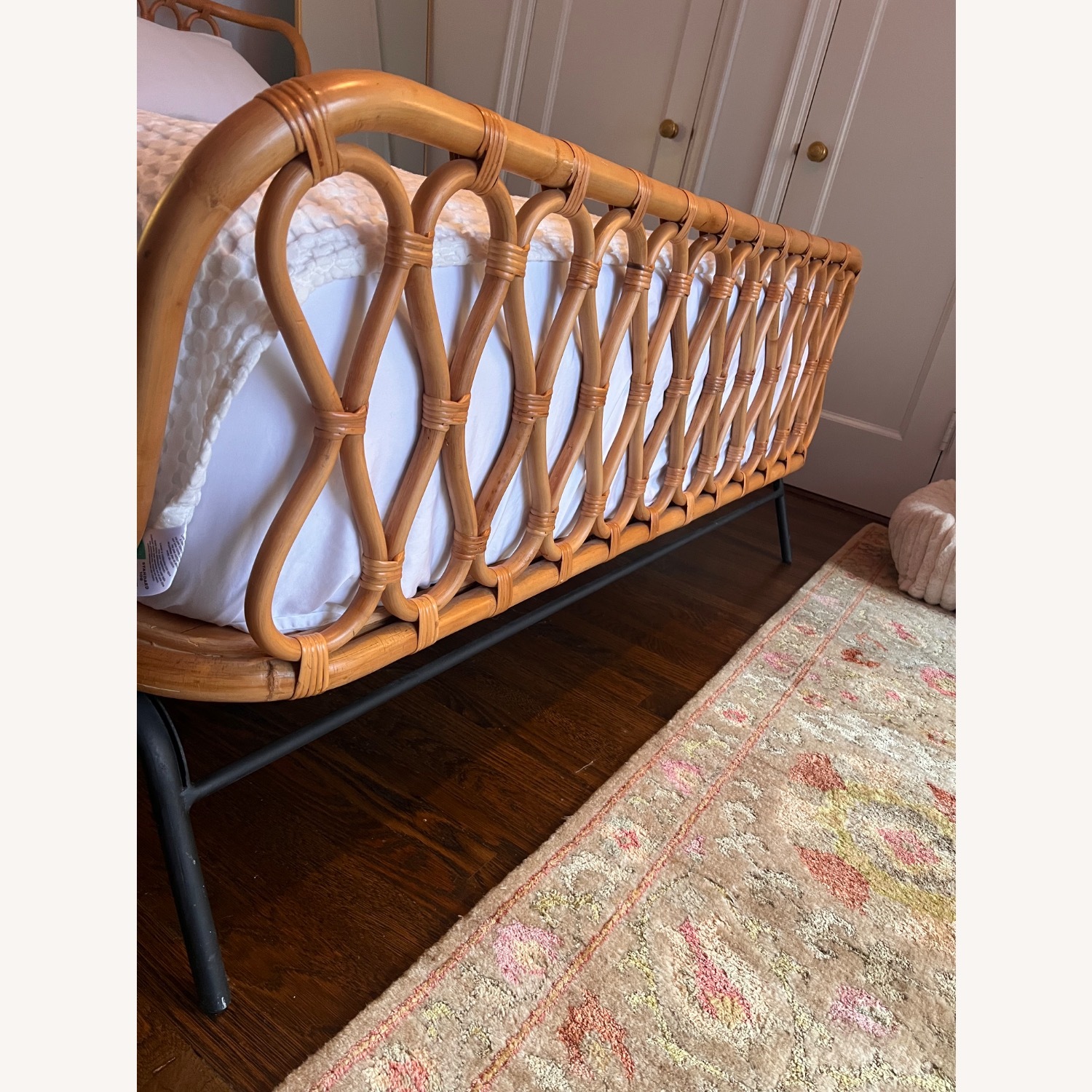 Crate & Barrel Natural Rattan Queen Bed - image-4
