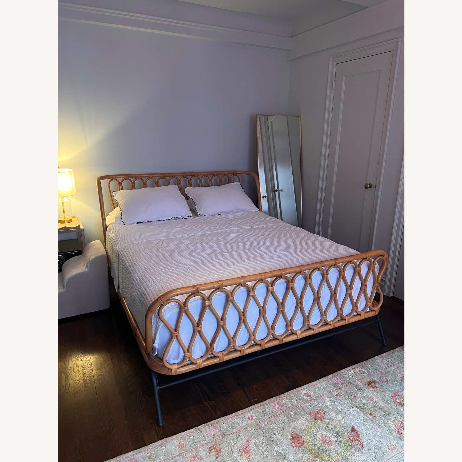 Crate & Barrel Natural Rattan Queen Bed - image-2