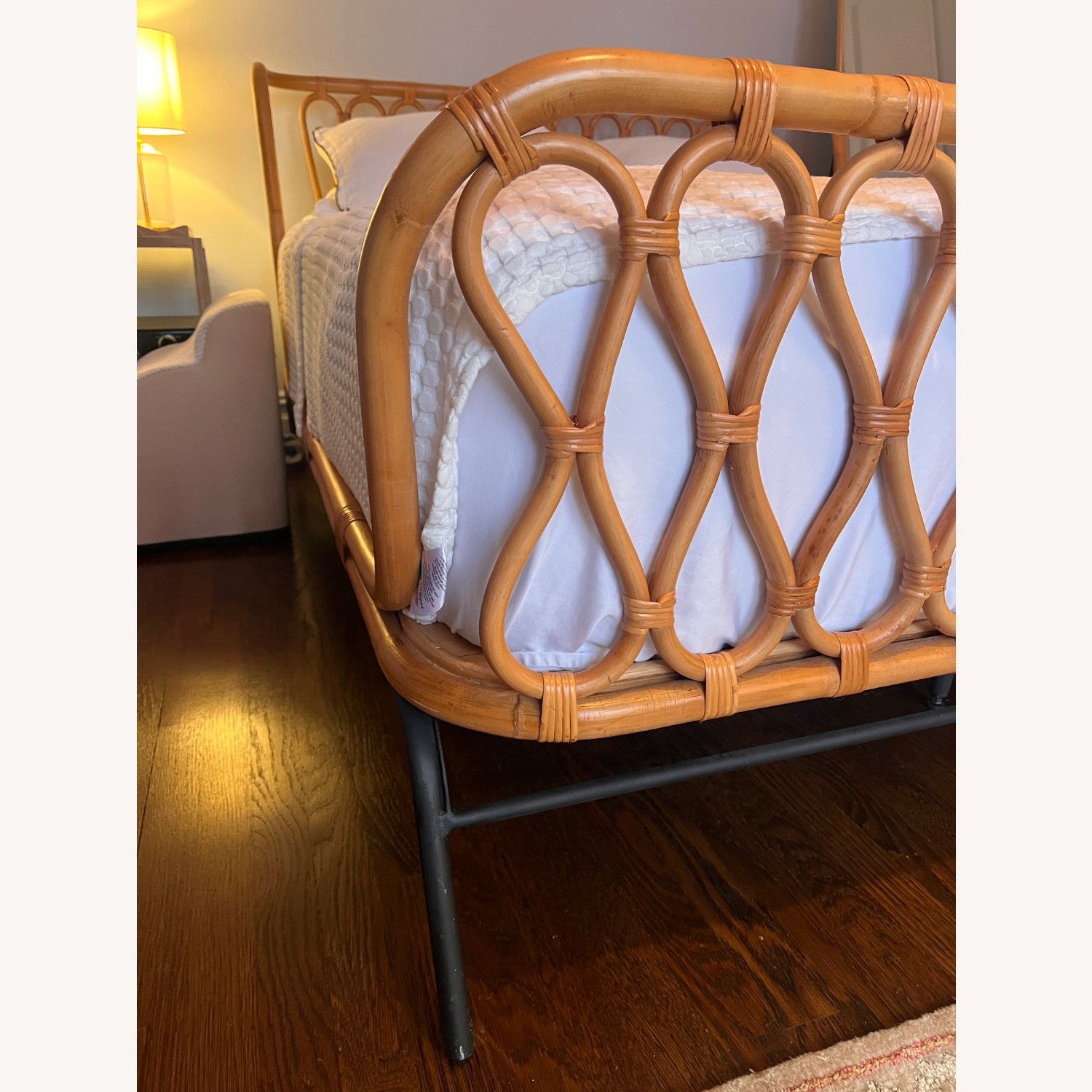 Crate & Barrel Natural Rattan Queen Bed - image-3