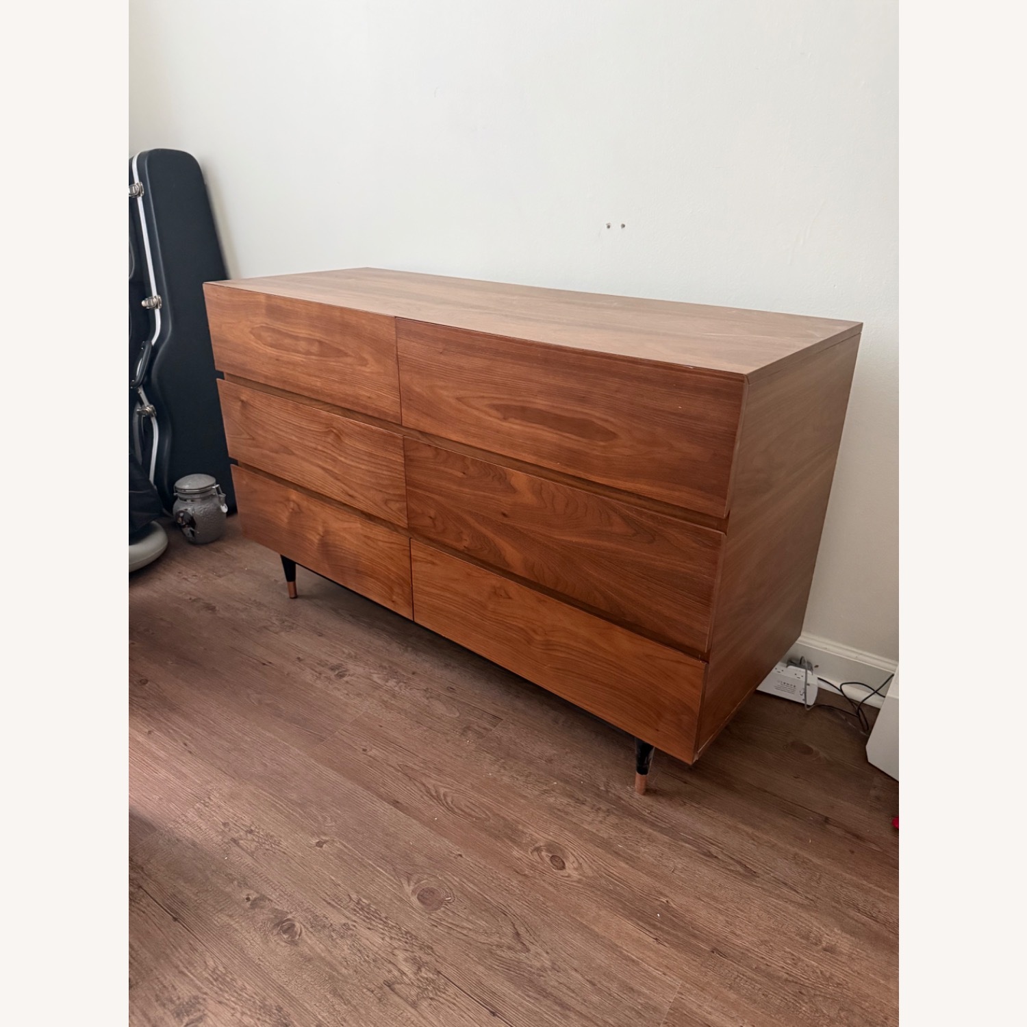 Modway Caima Dark Brown Wood Veneer Dresser - image-1