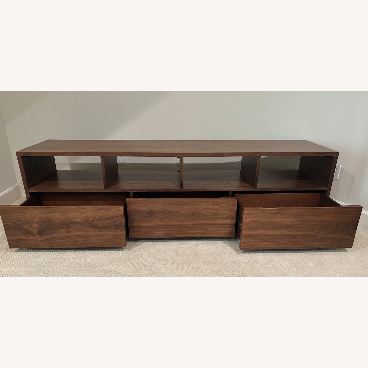 CB2 Chill Large Media Console Walnut Finish - image-2