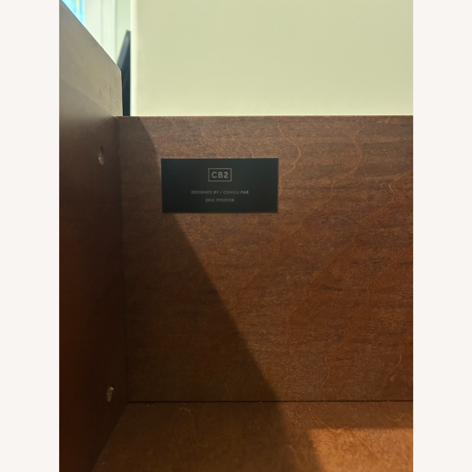 CB2 Chill Large Media Console Walnut Finish - image-4
