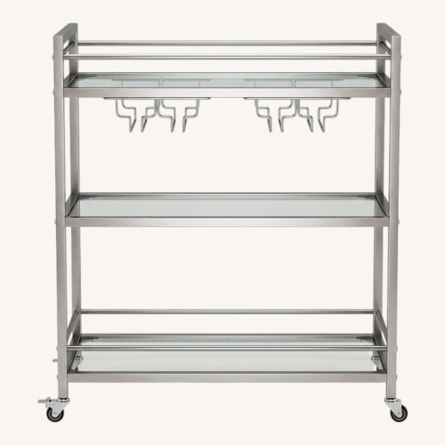 Used Silver Bar Cart for sale on AptDeco