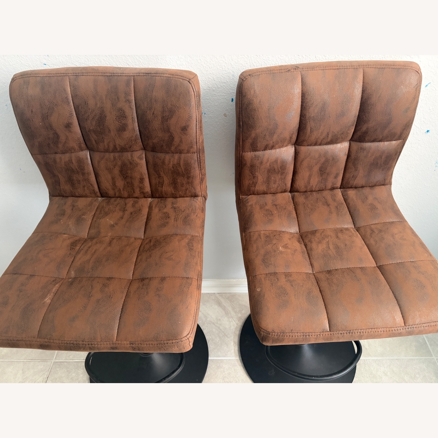 Amazon Dark Brown Fabric Stools - image-1
