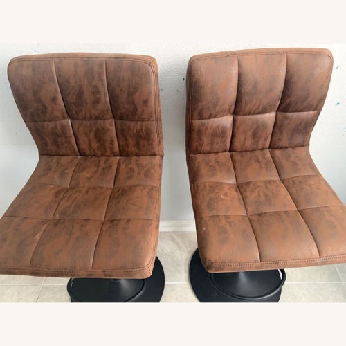 Used Amazon Dark Brown Fabric Stools for sale on AptDeco
