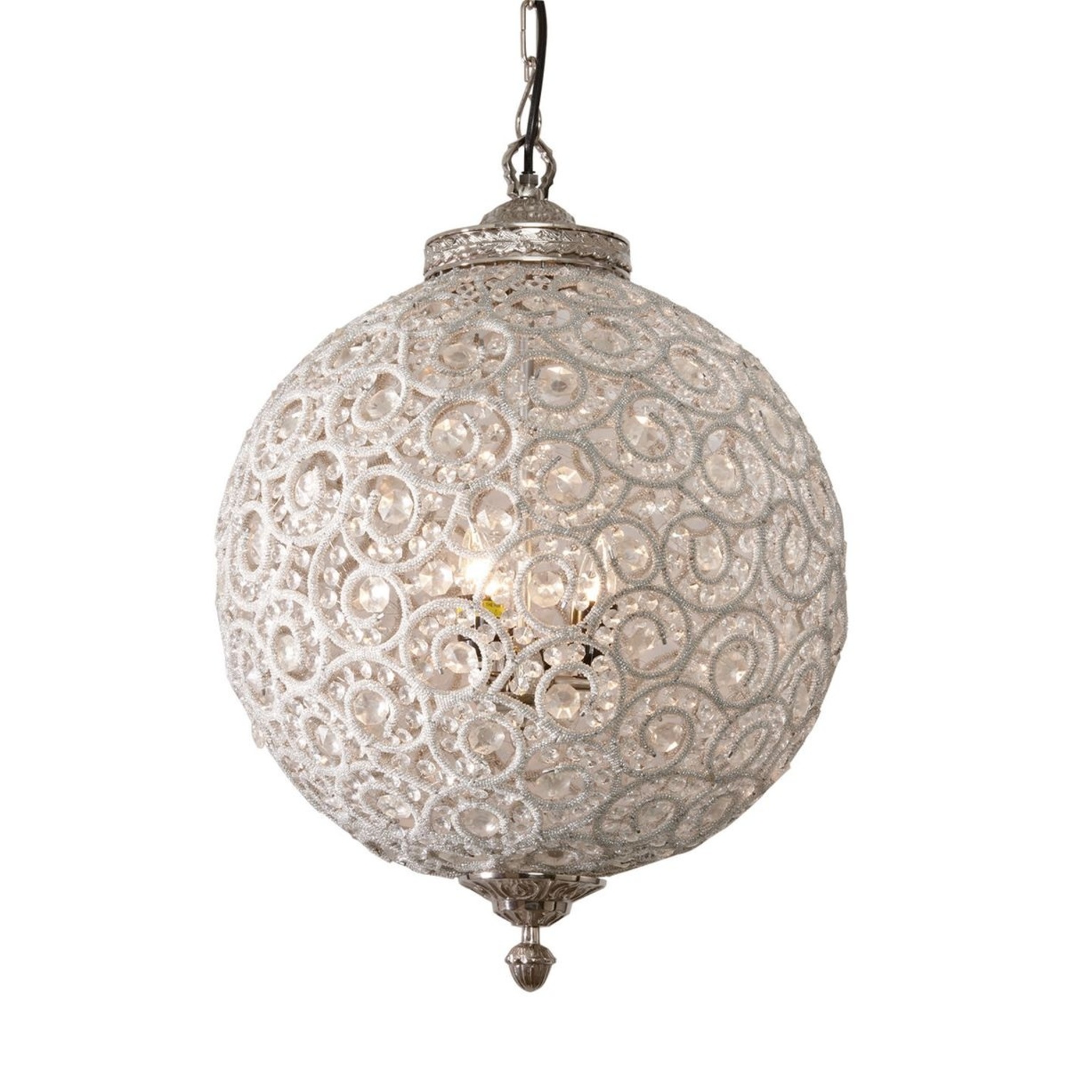 Ethan Allen Silver Ceiling Lamp - image-4