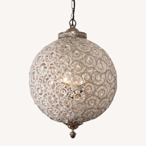 Used Ethan Allen Silver Ceiling Lamp for sale on AptDeco
