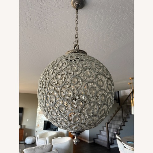 Used Ethan Allen Silver Ceiling Lamp for sale on AptDeco