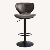 Dark Brown Fabric Stools