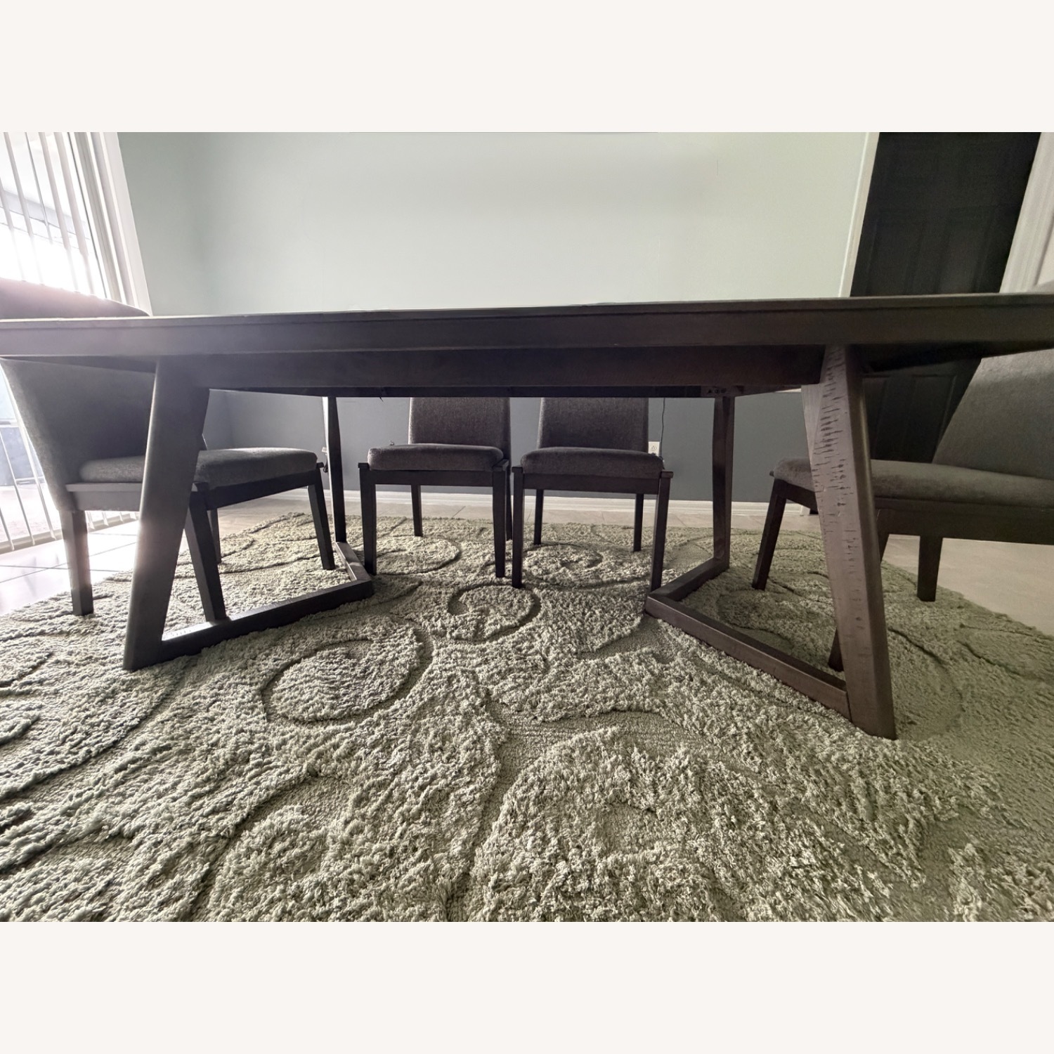 Ashley Furniture Dark Gray Wood Dining Table - image-1