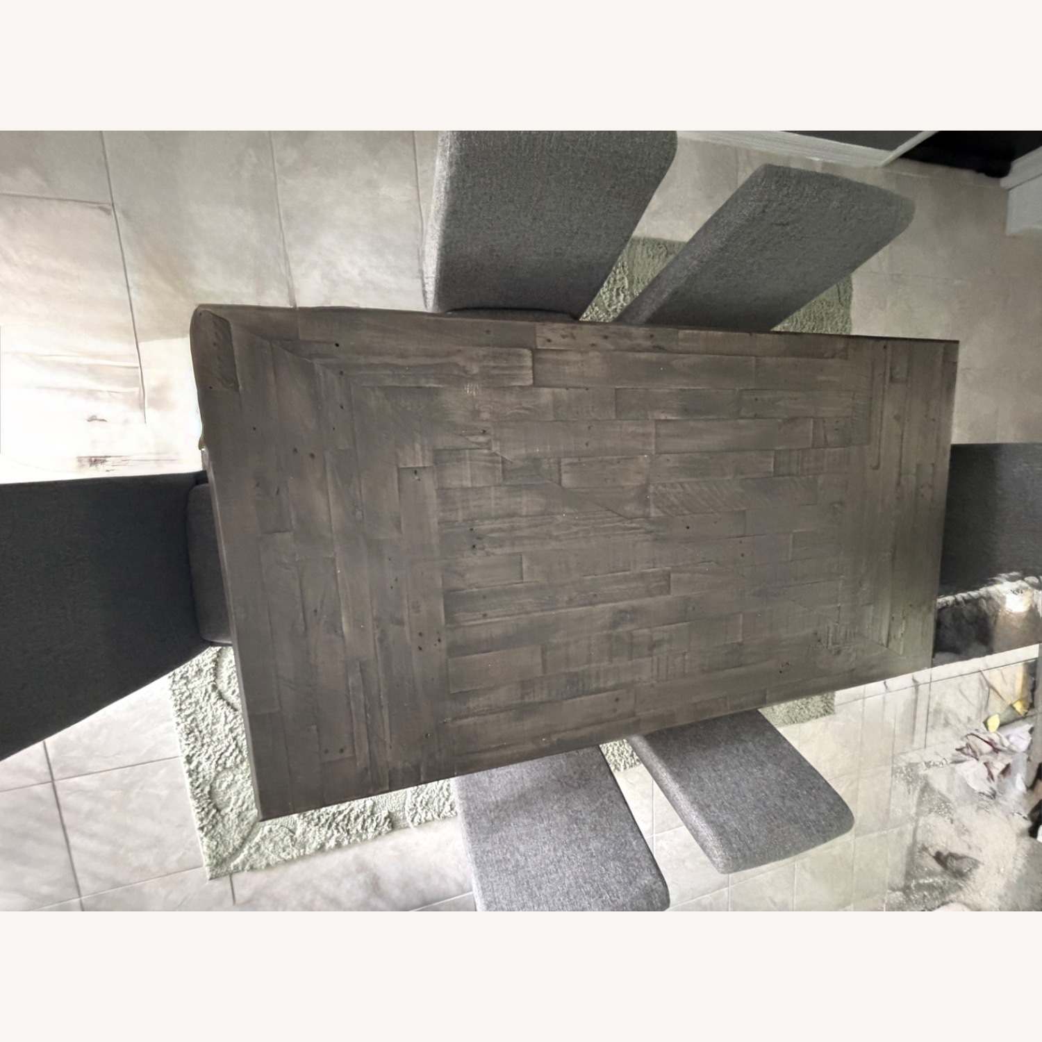 Ashley Furniture Dark Gray Wood Dining Table - image-3