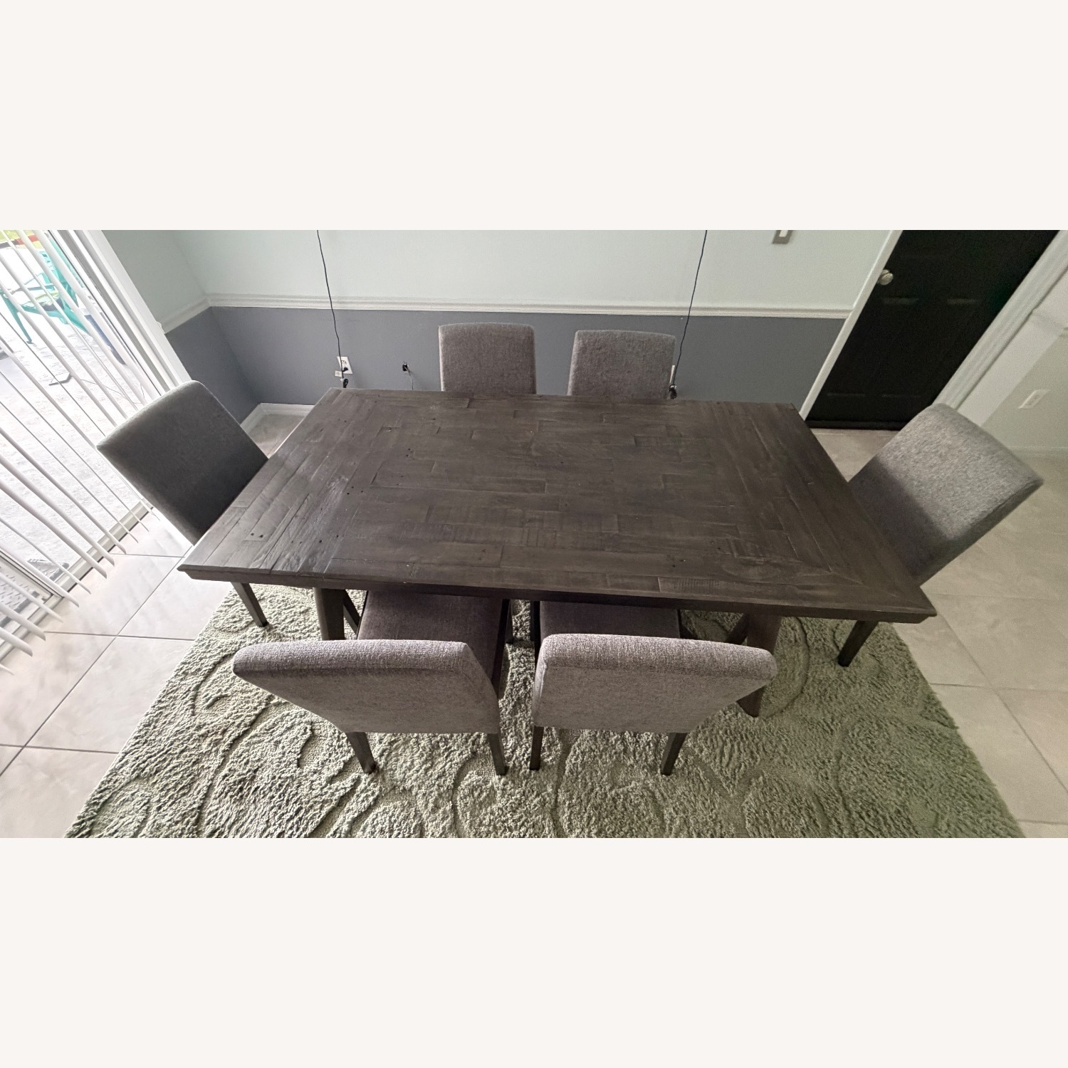 Ashley Furniture Dark Gray Wood Dining Table - image-4