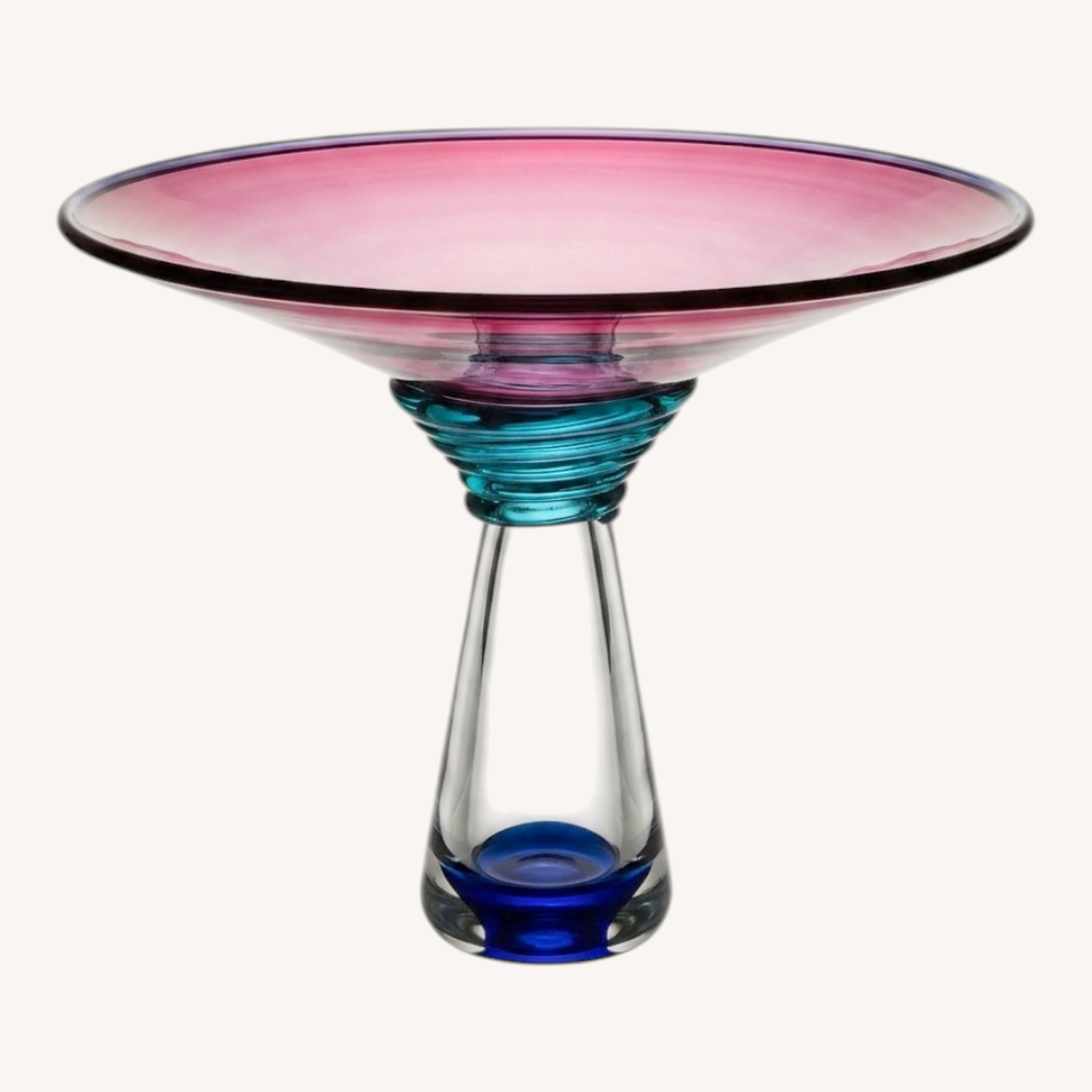 Young & Constantin Vintage Glass Vase Pedestal - image-0