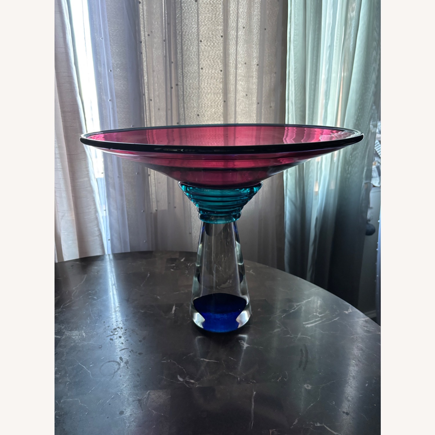 Young & Constantin Vintage Glass Vase Pedestal - image-2