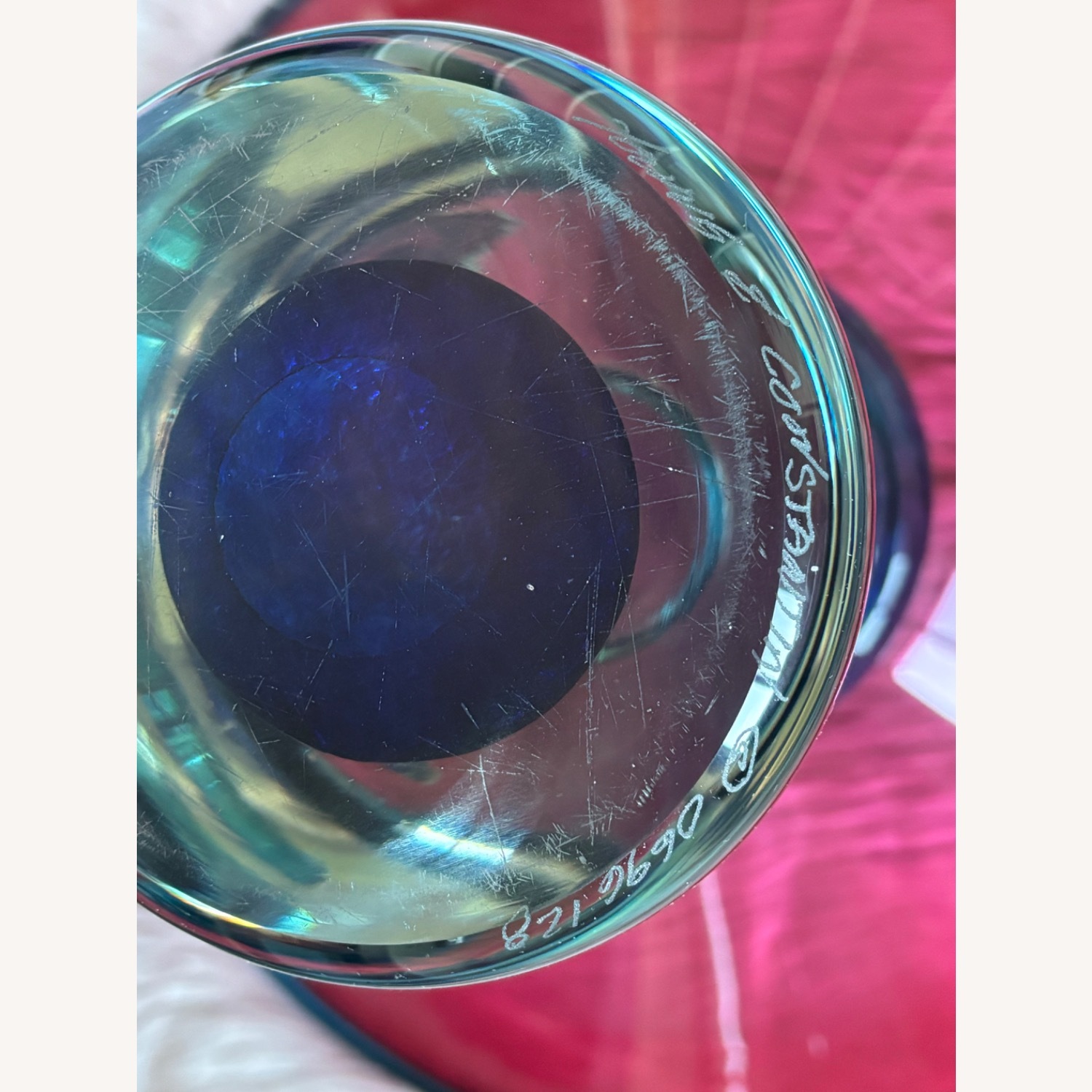 Young & Constantin Vintage Glass Vase Pedestal - image-4