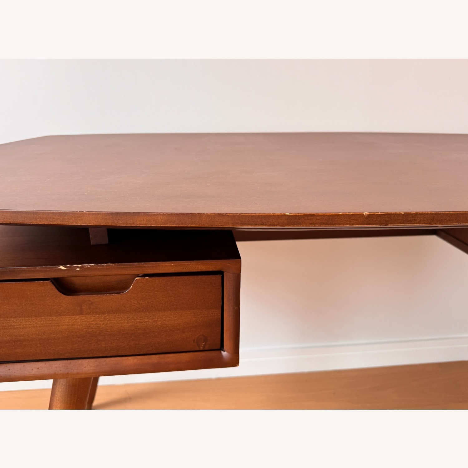 Carel Desk Dark Brown Wood Desk - image-4