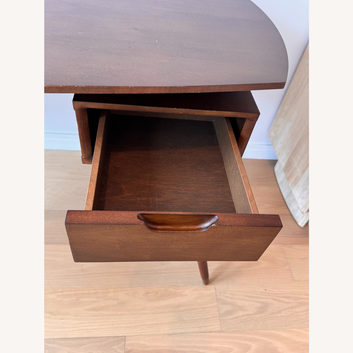 Carel Desk Dark Brown Wood Desk - image-6