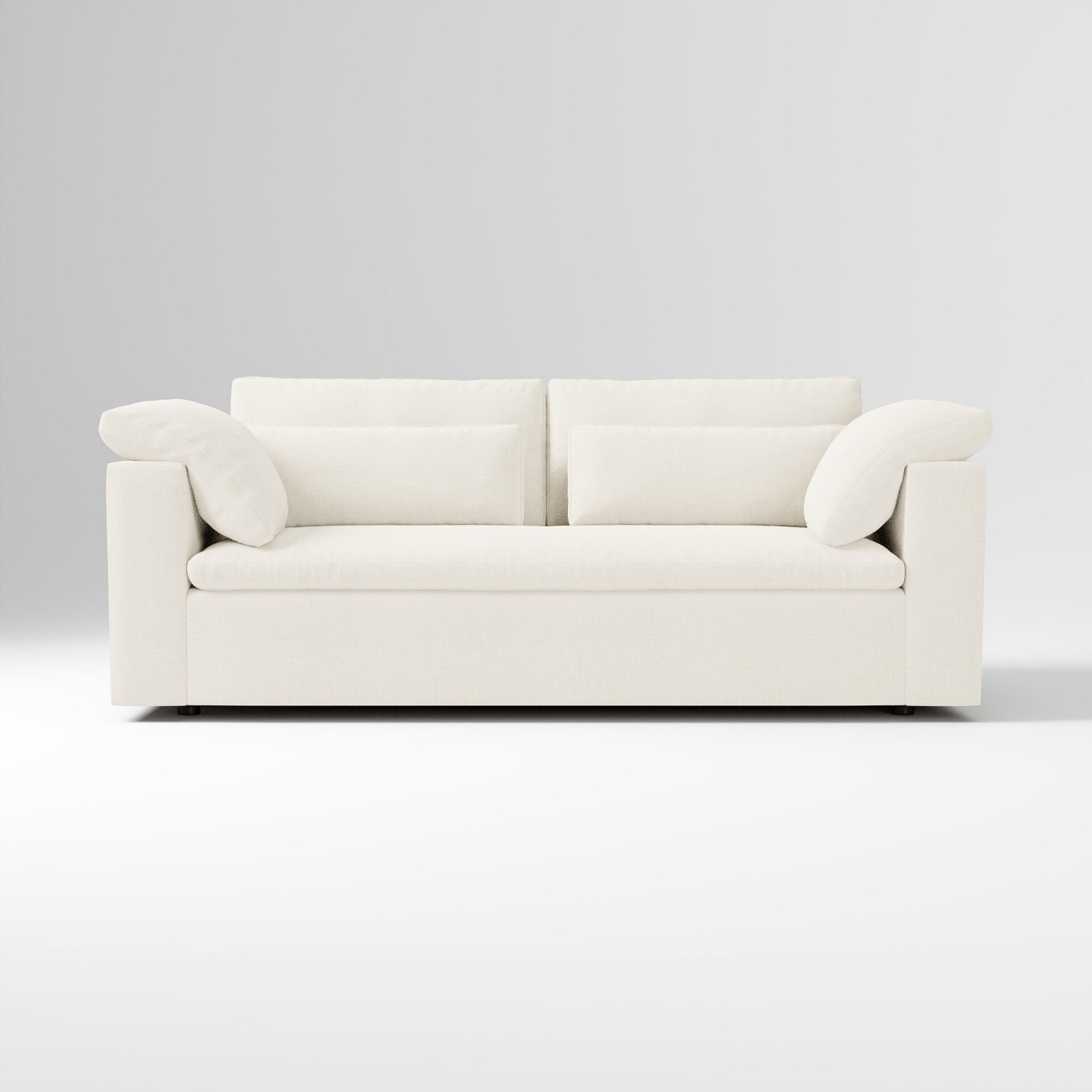 West Elm White Fabric Sleeper Sofa - image-5