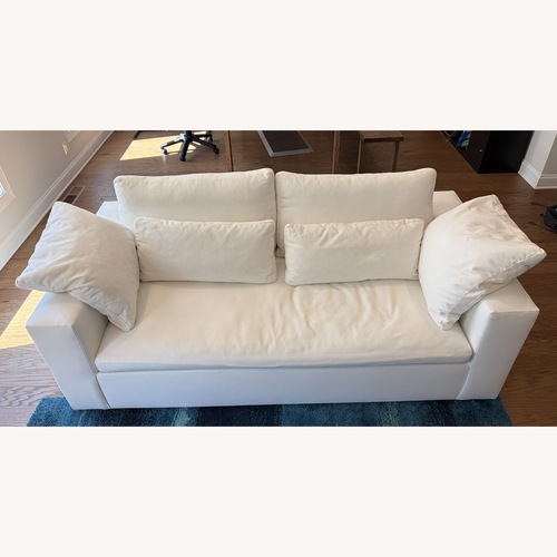 Used West Elm White Fabric Sleeper Sofa for sale on AptDeco