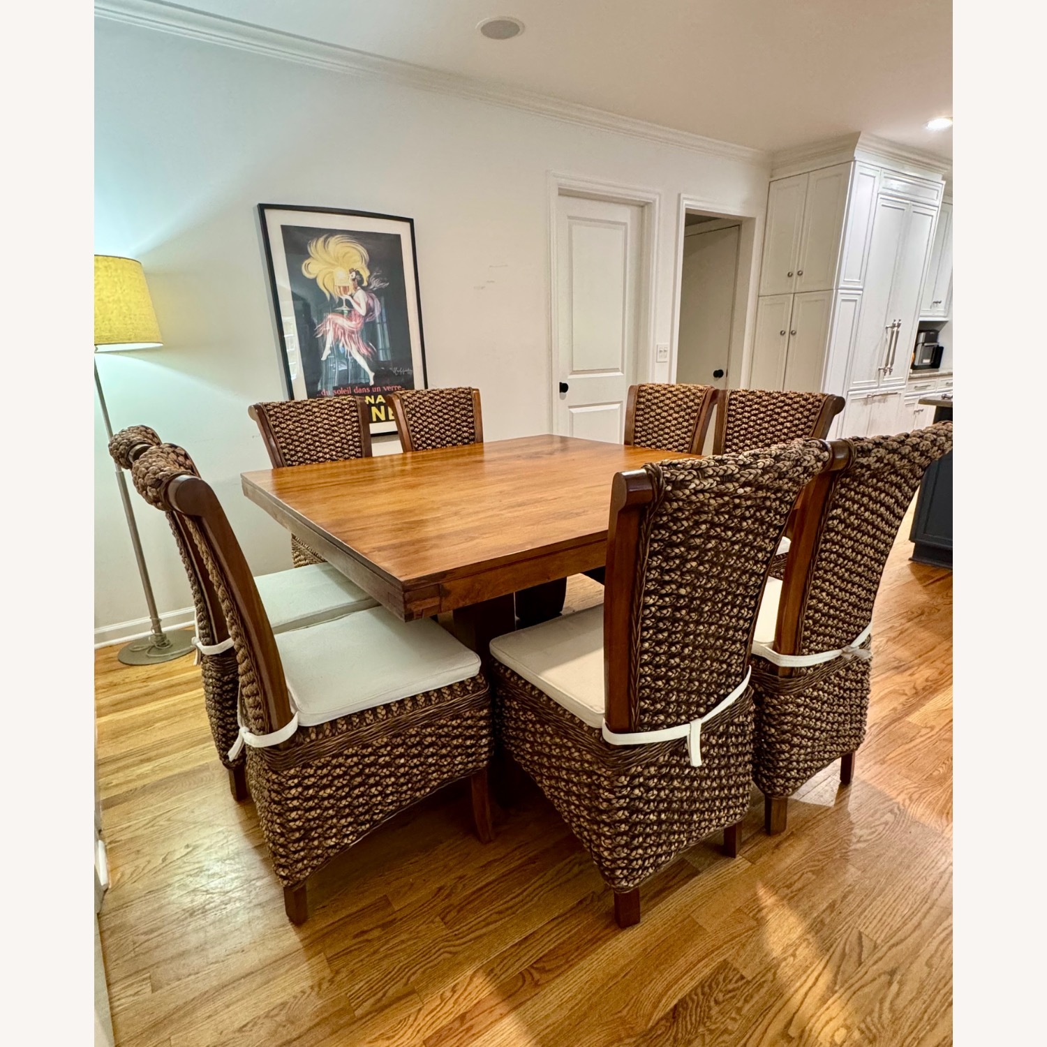 Dark Brown Wood Dining Table - image-4