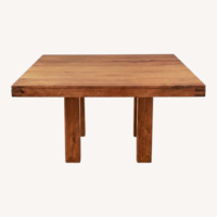 Dark Brown Wood Dining Table