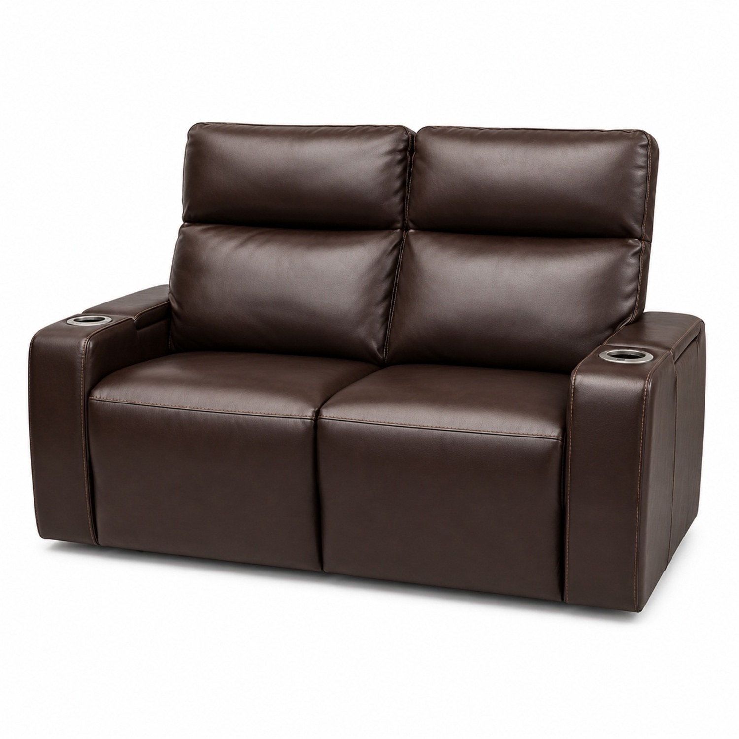 Macy’s Dark Brown Leather Power Reclining Sofa  - image-4