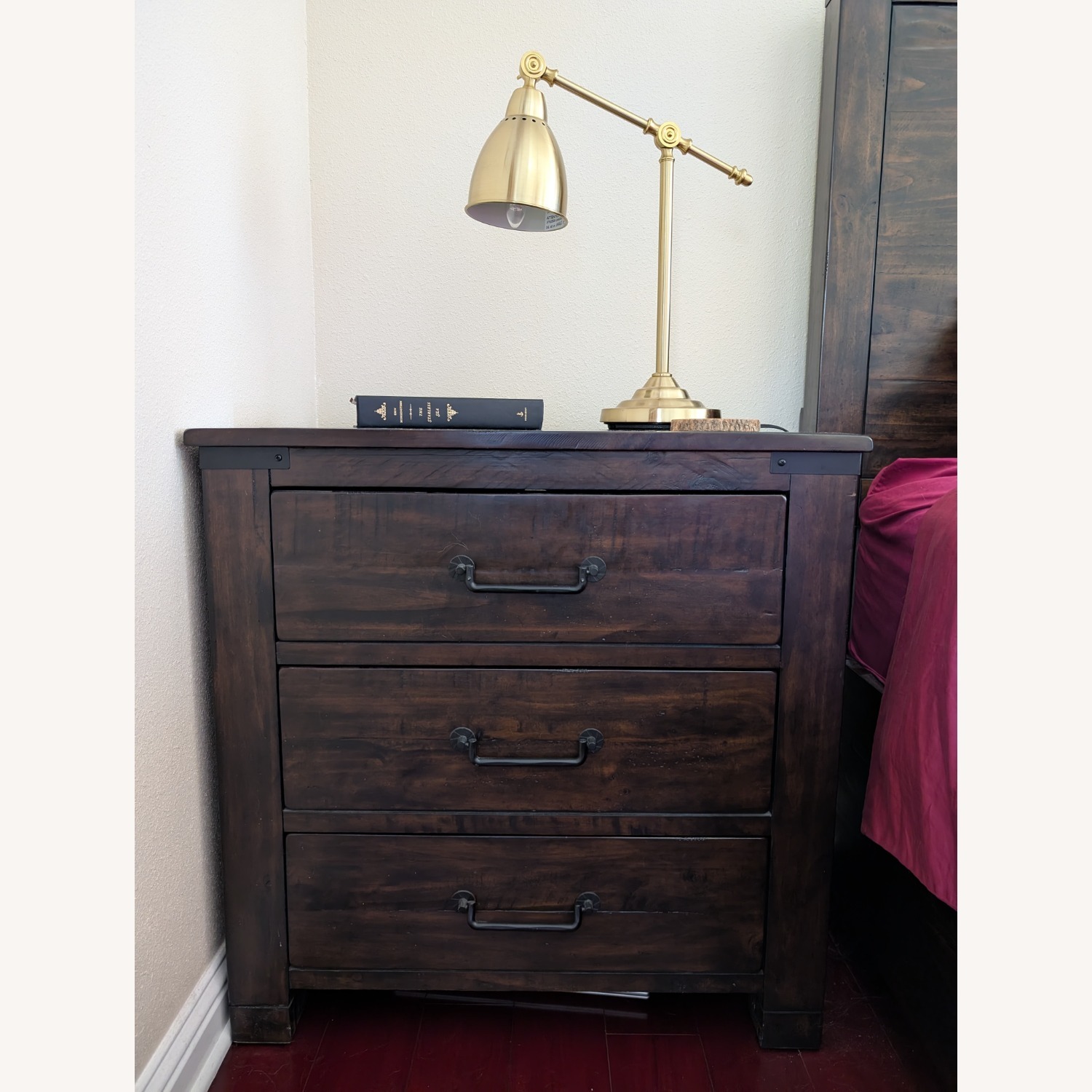 Dark Brown Wood Nightstands - image-1