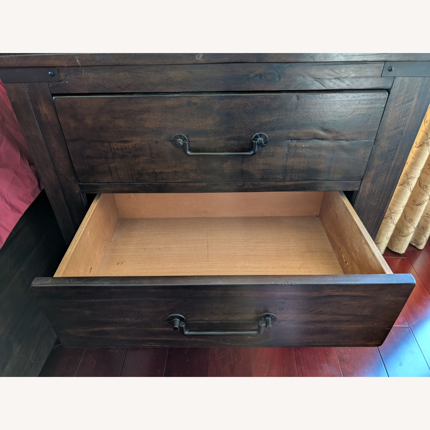 Dark Brown Wood Nightstands - image-2