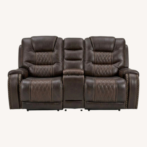 Used Bob's Discount Furniture Dark Brown 2 Seater Sofa for sale on AptDeco