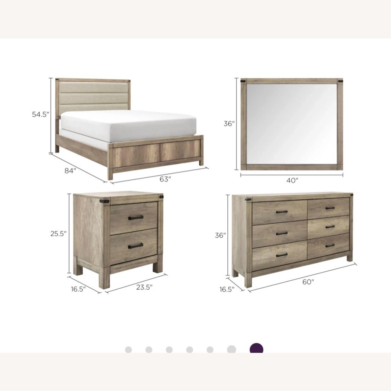 Raymour & Flanigan Light Gray Nightstand - image-1