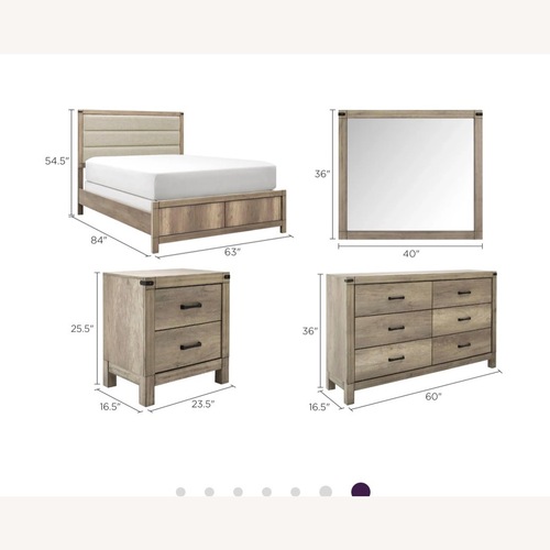 Used Raymour & Flanigan Light Gray Nightstand for sale on AptDeco