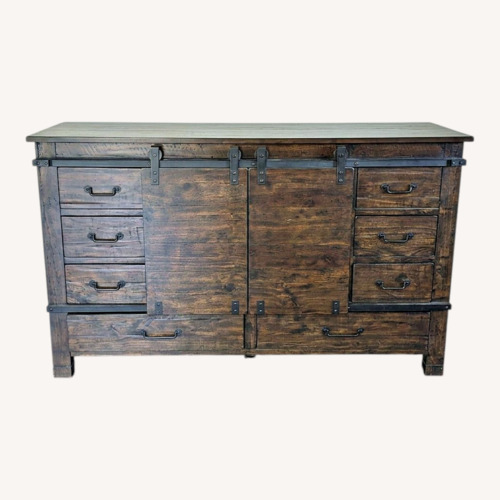 Used Sliding Door 8-Drawer Wood Dresser for sale on AptDeco