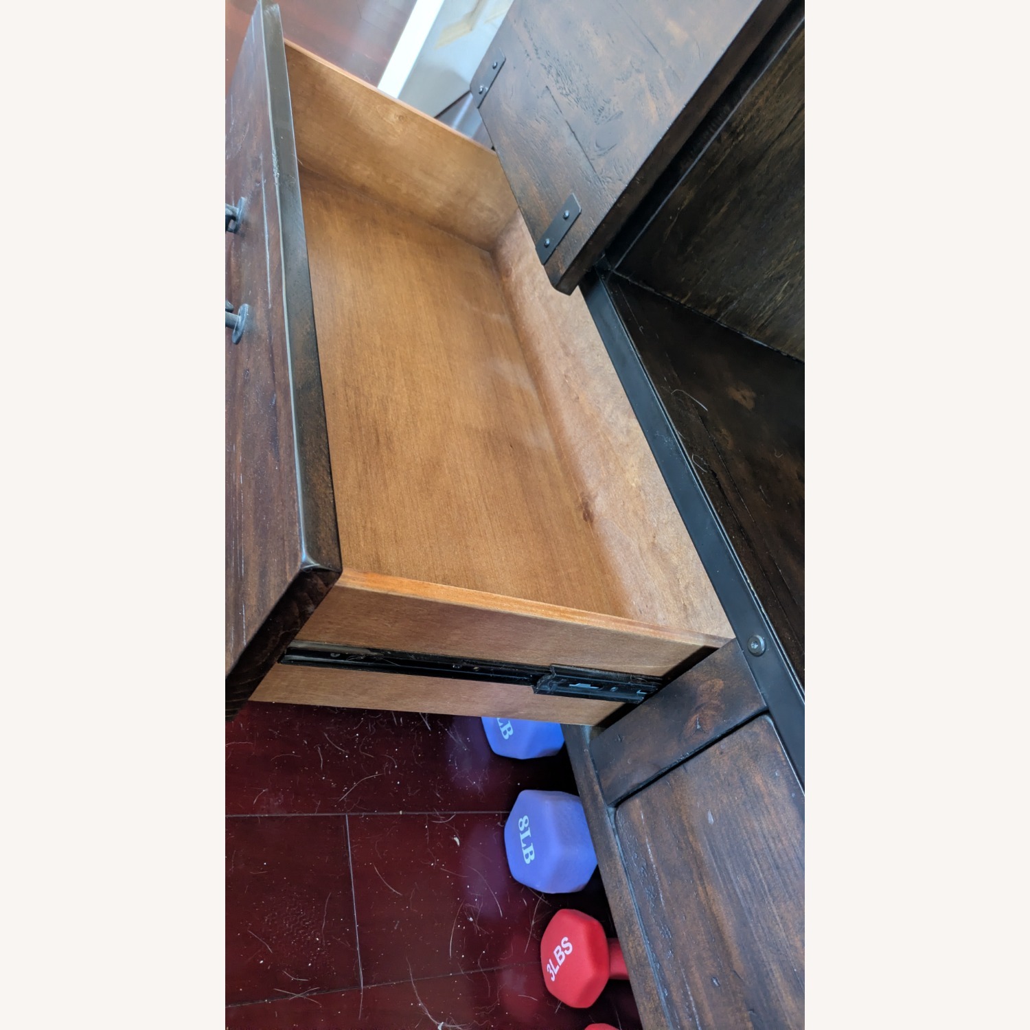 Sliding Door 8-Drawer Wood Dresser - image-3