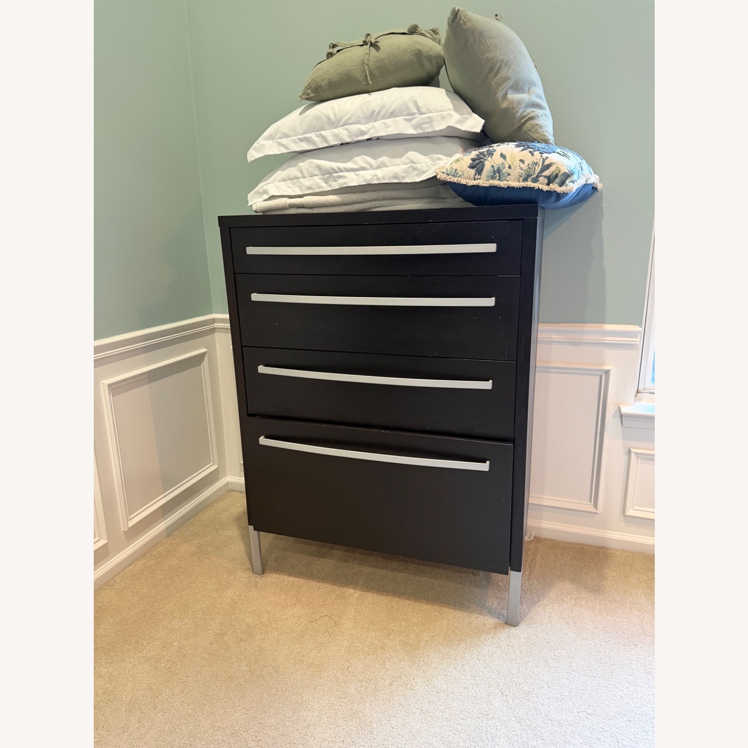 IKEA HADDAL Dark Brown Wood Dresser - image-2