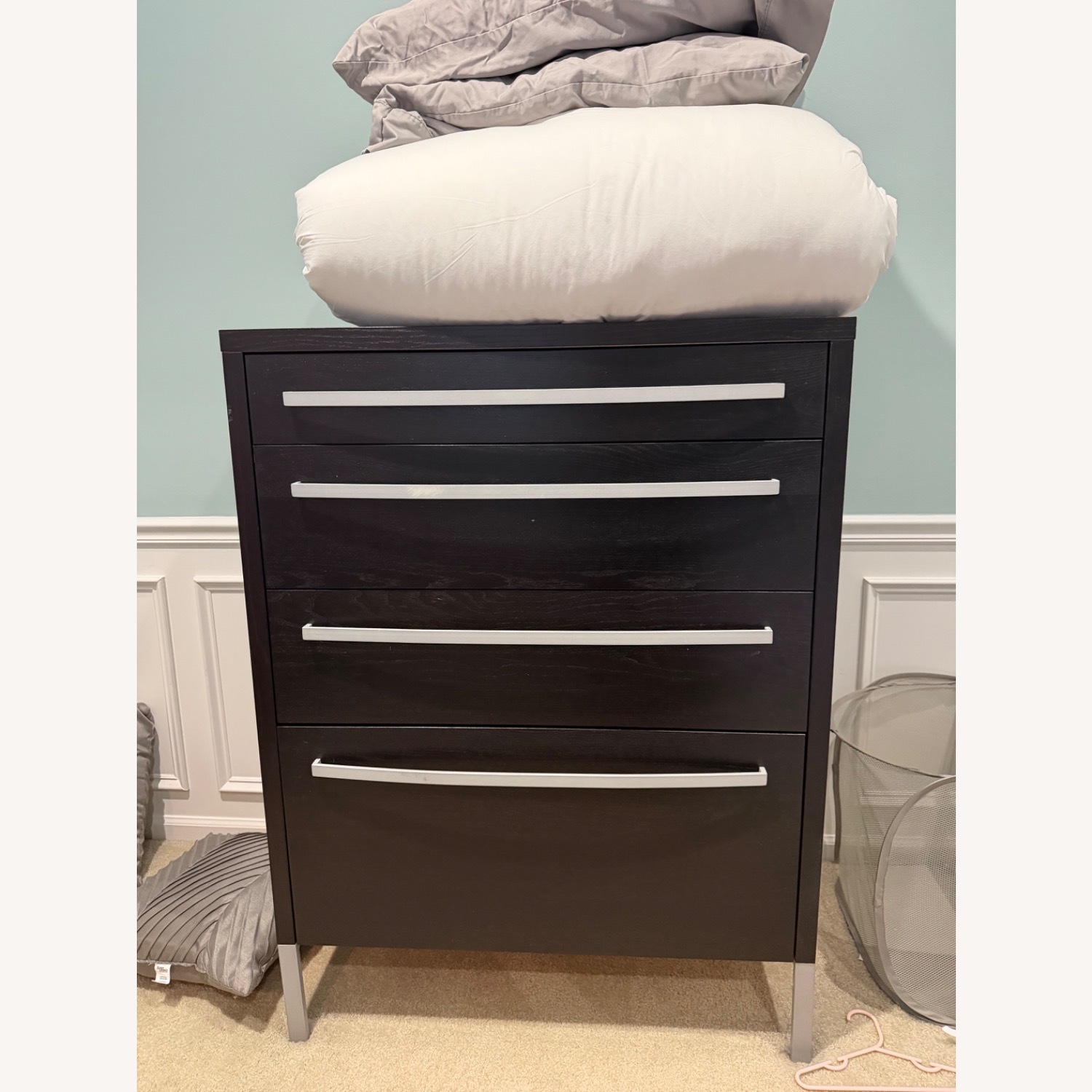 IKEA HADDAL Dark Brown Wood Dresser - image-3