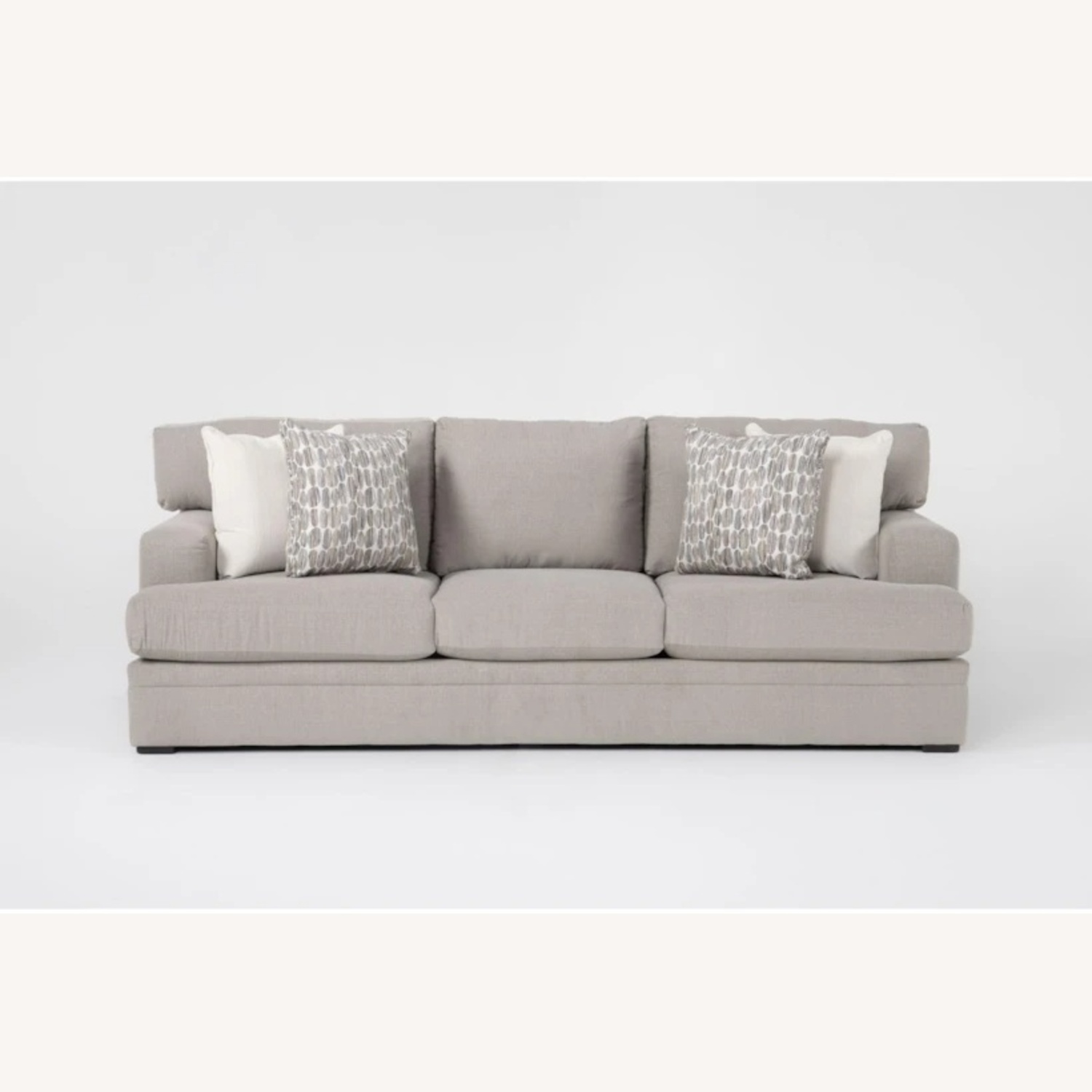 Living Spaces Light Gray Sleeper Sofa - image-4