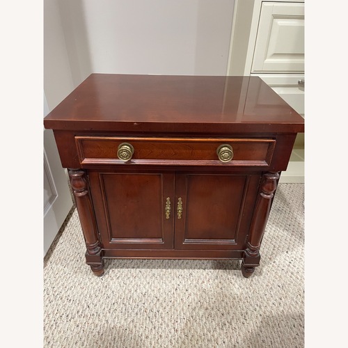 Used Baker Furniture Dark Brown Wood Nightstand for sale on AptDeco