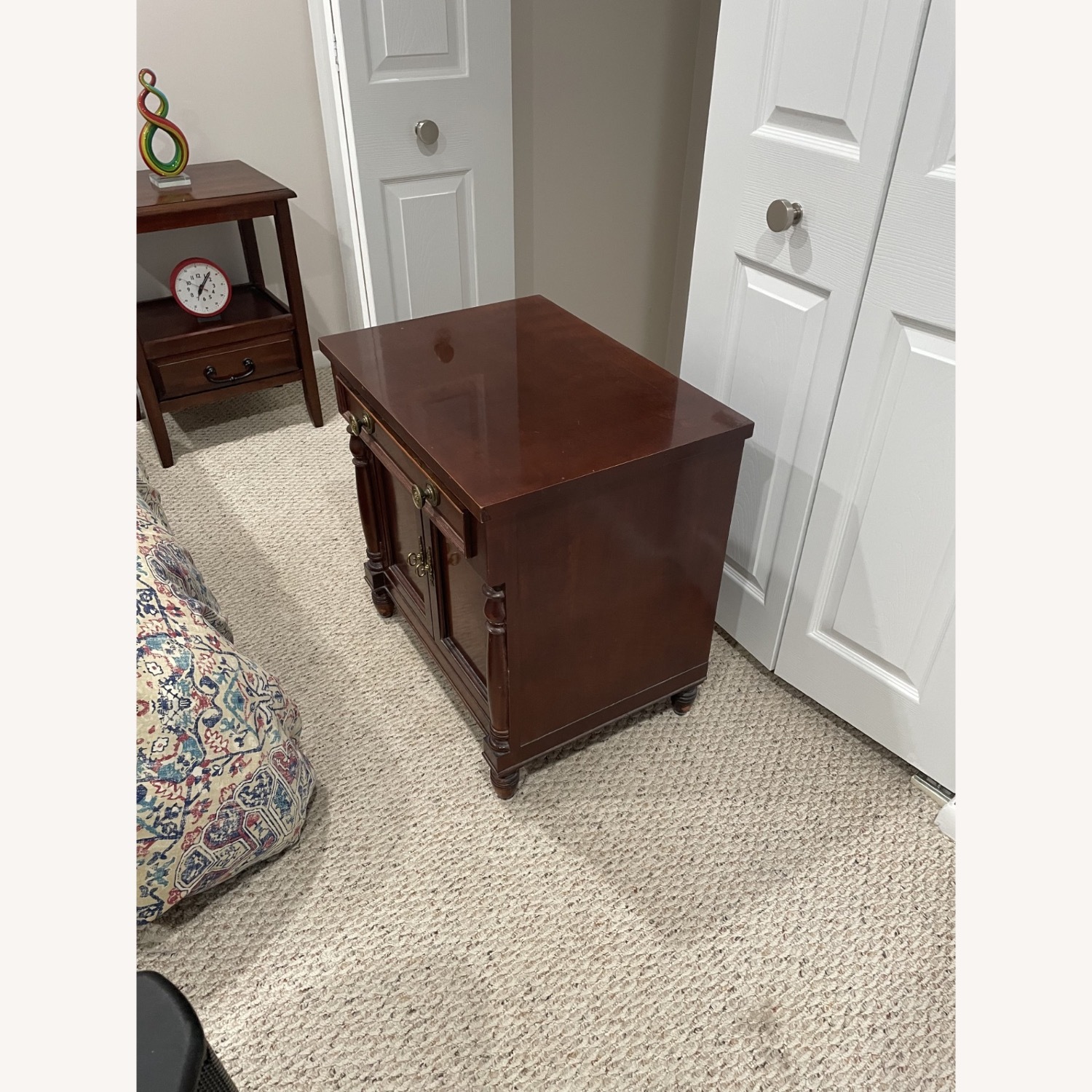 Baker Furniture Dark Brown Wood Nightstand - image-2