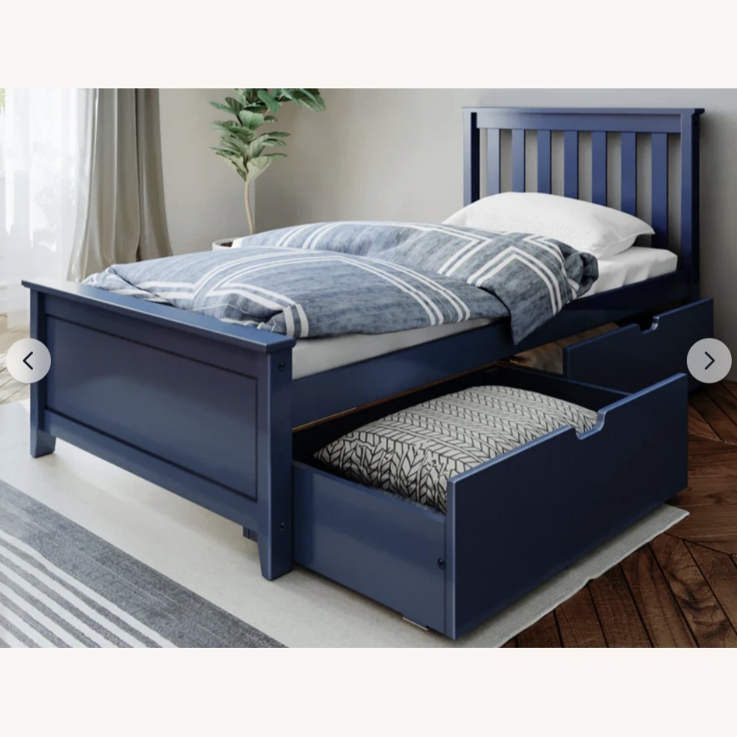 Max & Lily Twin Bed with Storage Drawers - image-1