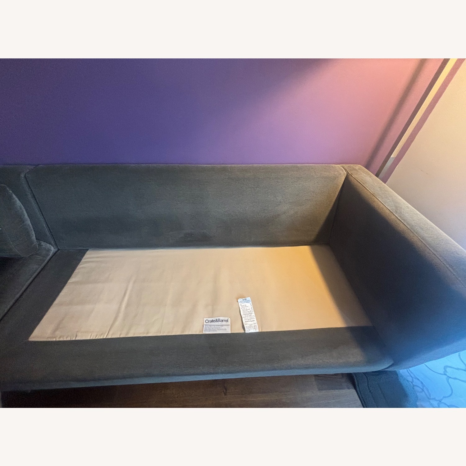 Crate & Barrel Dark Brown 2 Piece Sectional - image-3