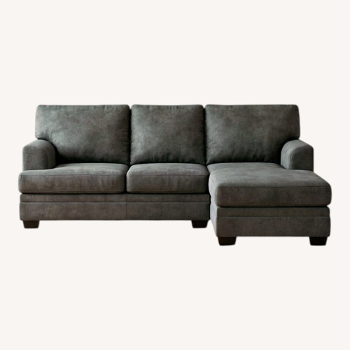 Used Dark Gray Fabric 2 Piece Sectional for sale on AptDeco