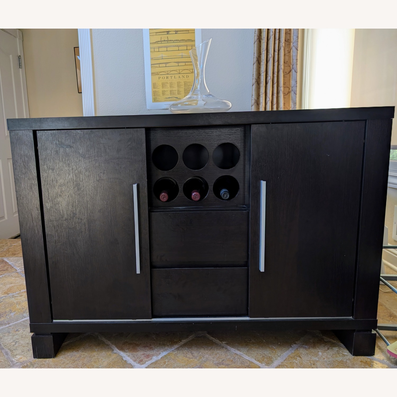 Wine / Liquor Cabinet with Sliding Doors - image-1