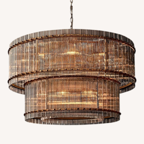 Used Restoration Hardware Gold Brass Ceiling Lamp for sale on AptDeco