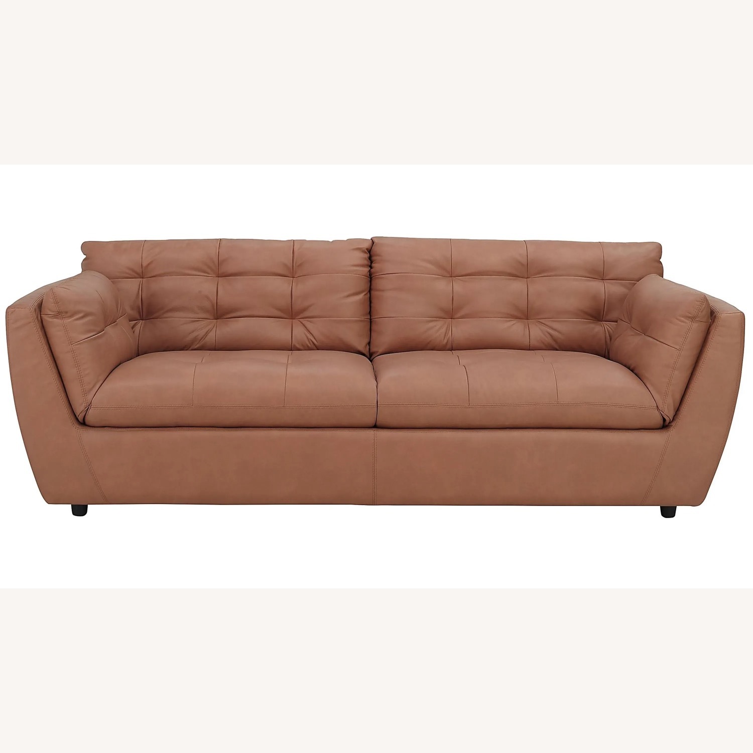 Raymour & Flanigan Damar Leather Sofa - image-1