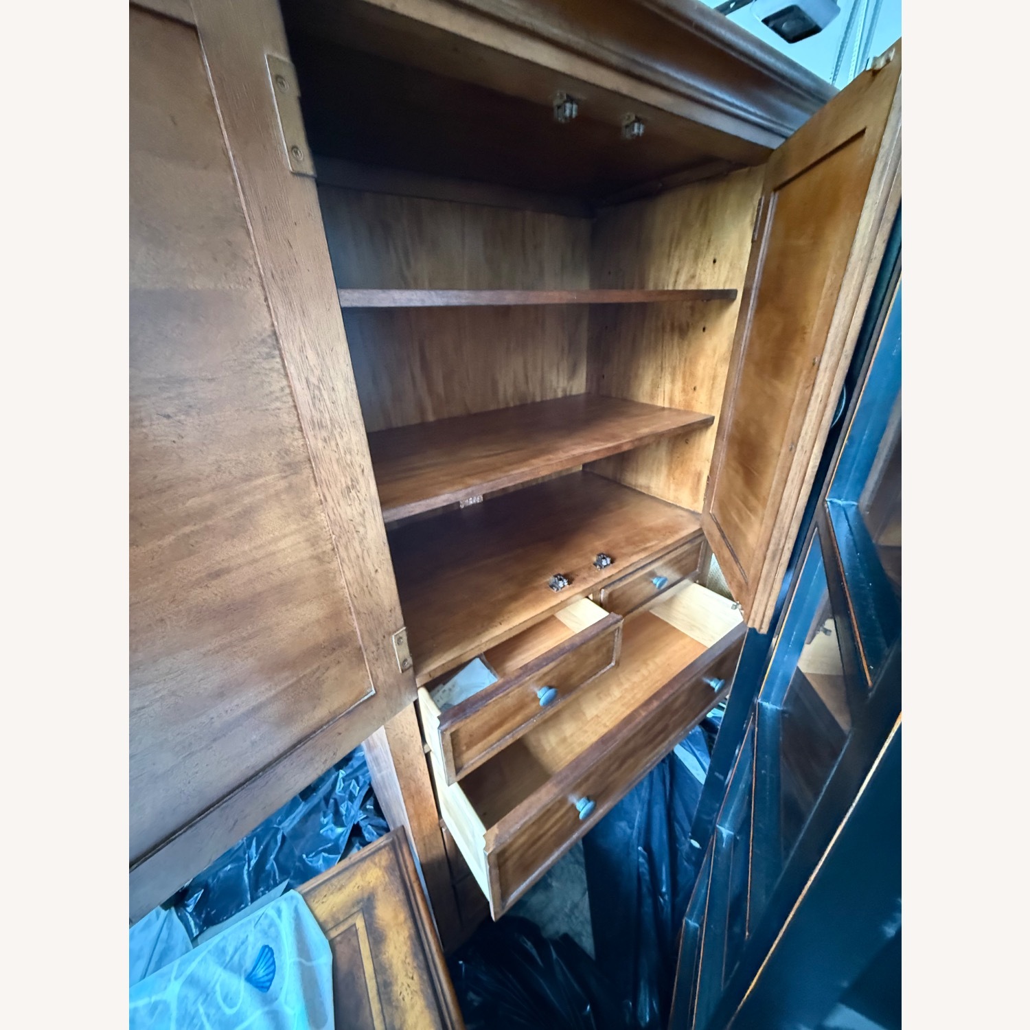 Ethan Allen Dark Brown Wood Armoire - image-2