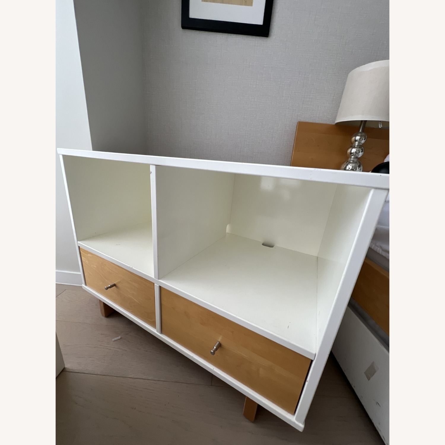 Room & Board Moda White Wool Bookcase - image-1