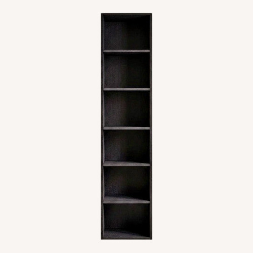 Used Wayfair Black 6 Shelf Narrow Bookcase for sale on AptDeco