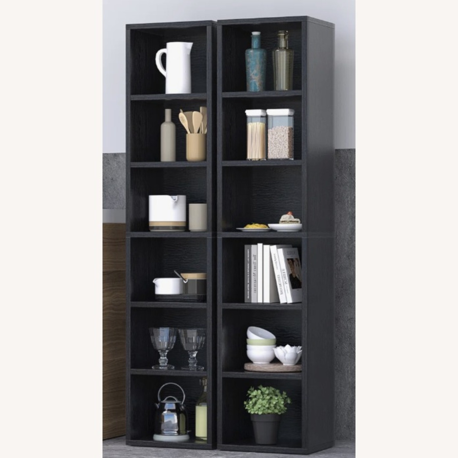 Wayfair Black 6 Shelf Narrow Bookcase - image-3