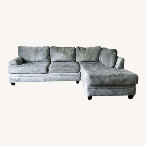 Used Light Gray Fabric 2 Piece Sectional for sale on AptDeco