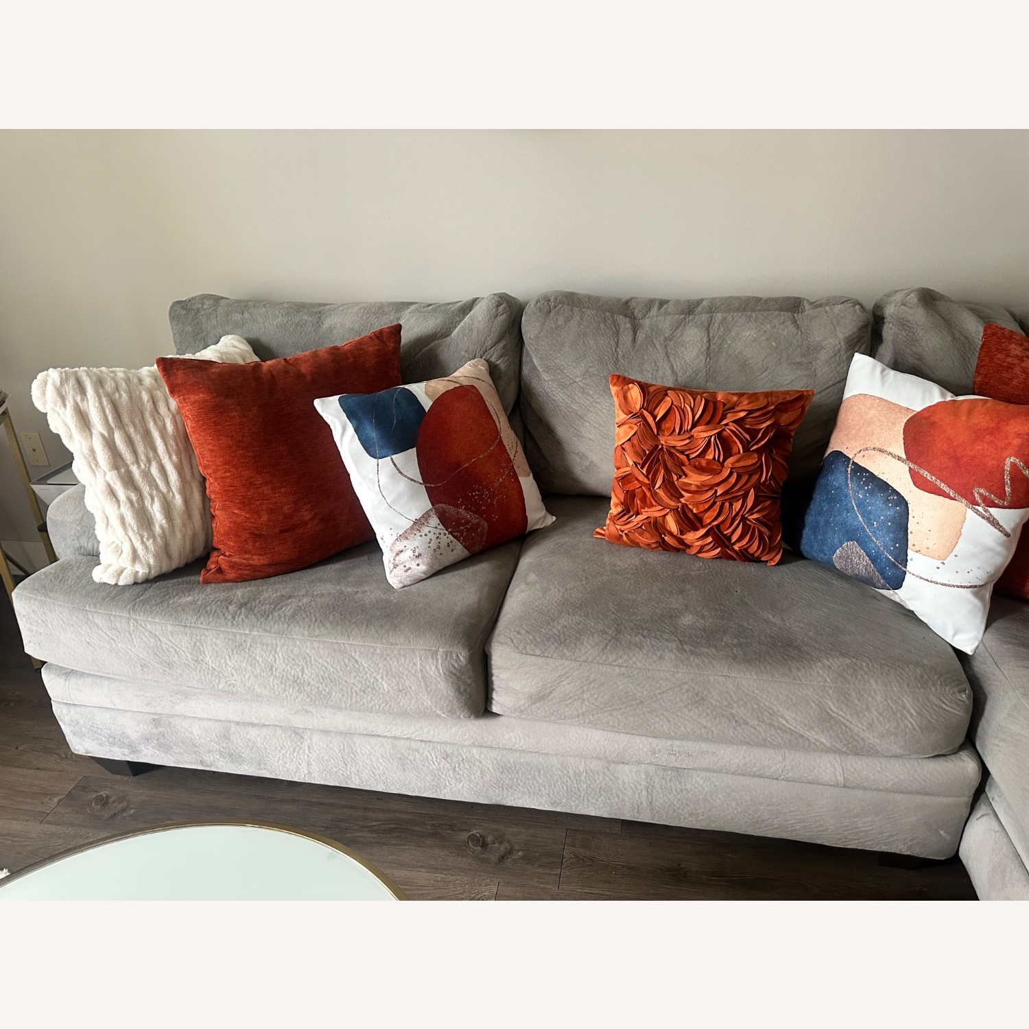 Light Gray Fabric 2 Piece Sectional - image-3